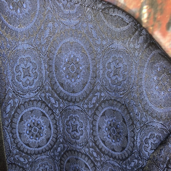 VTG Lord West Blue/Black Swirl Tuxedo Jacket
